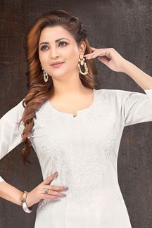Picture of Appealing Rayon Designer Kurti for Parties