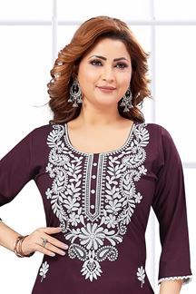 Picture of Trendy Rayon Designer Kurti for Sangeet and Parties