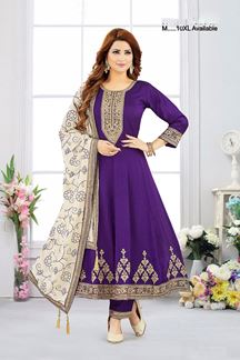 Picture of  Smashing Chinon Designer Anarkali Suit for Wedding, Reception, and Sangeet