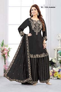 Picture of  Outstanding Chinon Designer Palazzo Suit for Sangeet and Parties
