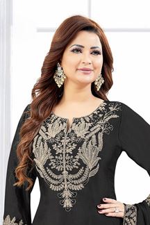 Picture of  Outstanding Chinon Designer Palazzo Suit for Sangeet and Parties