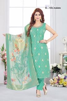 Picture of  Dazzling Designer Straight Cut Suit for Mehendi, Sangeet, and Parties