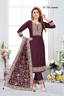 Picture of  Appealing Designer Straight Cut Suit for Festivals, Sangeet, and Parties