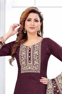 Picture of  Appealing Designer Straight Cut Suit for Festivals, Sangeet, and Parties