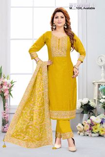 Picture of  Exuberant Designer Straight Cut Suit for Haldi, Sangeet, and Parties