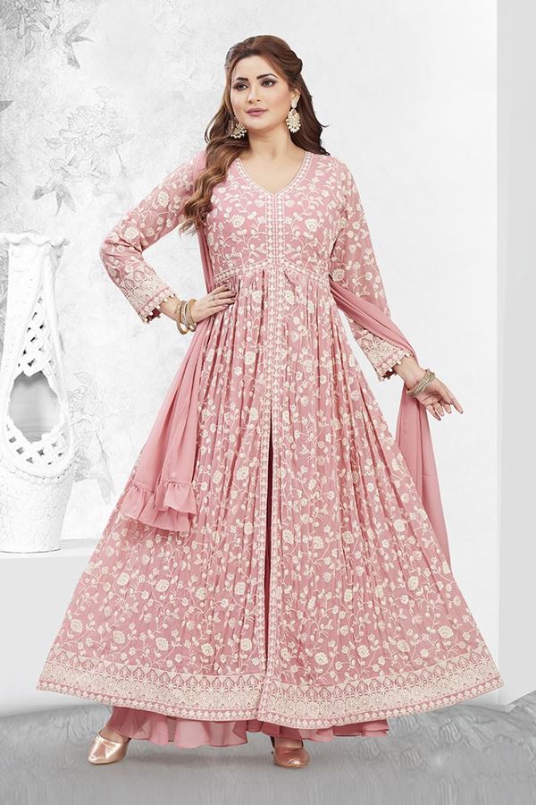 Picture of  Stunning Georgette Designer Anarkali Suit for Festivals, Sangeet, and Parties