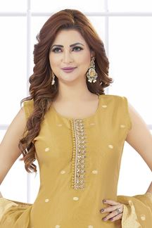 Picture of Striking Designer Straight Cut Suit for Haldi, Engagement, and Sangeet