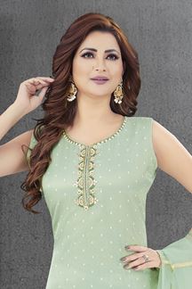 Picture of  Fashionable Designer Straight Cut Suit for Festivals, Sangeet, and Parties