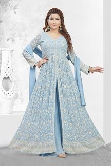 Picture of  Delightful Georgette Designer Anarkali Suit for Festivals, Sangeet, and Parties