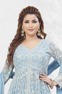 Picture of  Delightful Georgette Designer Anarkali Suit for Festivals, Sangeet, and Parties