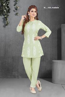 Picture of  Fascinating Pista Designer Co-Ord Set for Mehendi, Sangeet, and Parties