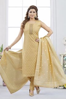 Picture of  Pretty Designer Straight Cut Suit for Haldi, Sangeet, and Parties