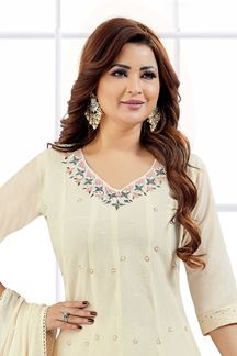 Picture of  Creative Designer A-Line Suit for Festivals, Sangeet, and Parties