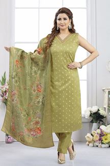 Picture of  Surreal Designer Straight Cut Suit for Mehendi, Sangeet, and Parties