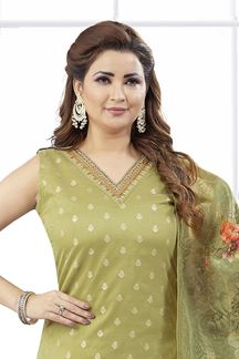 Picture of  Surreal Designer Straight Cut Suit for Mehendi, Sangeet, and Parties