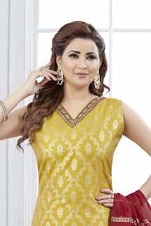 Picture of  Royal Designer Straight Cut Suit for Haldi, Sangeet, and Parties