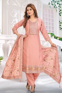 Picture of  Classy Designer Straight Cut Suit for Festivals, Sangeet, and Parties