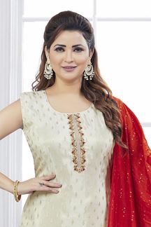 Picture of  Exuberant Designer Straight Cut Suit for Festivals, Sangeet, and Parties