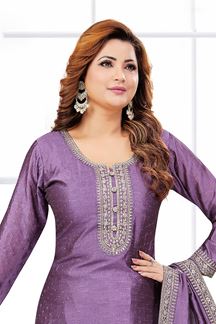 Picture of  Flamboyant Designer Straight Cut Suit for Festivals, Sangeet, and Parties