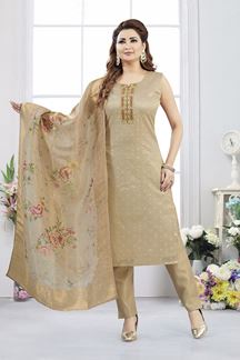 Picture of  Appealing Designer Straight Cut Suit for Festivals, Sangeet, and Parties