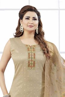 Picture of  Appealing Designer Straight Cut Suit for Festivals, Sangeet, and Parties