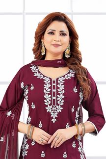 Picture of  Dazzling Designer Straight Cut Suit for Festivals, Sangeet, and Parties