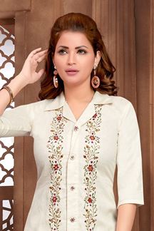 Picture of  Dazzling Beige Designer Co-Ord Set for Sangeet and Parties