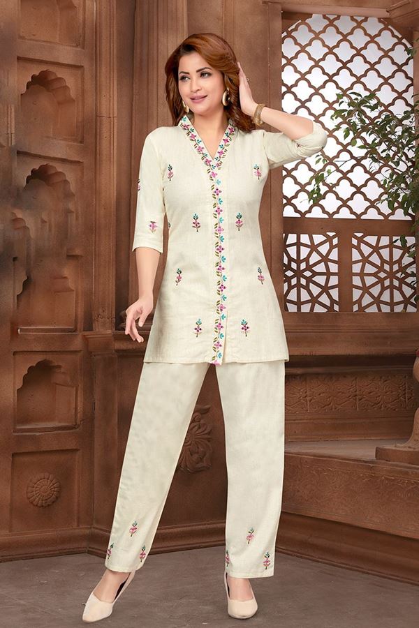 Picture of  Fascinating Beige Designer Co-Ord Set for Sangeet and Parties