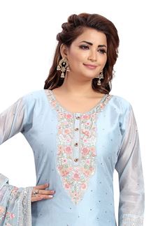 Picture of  Delightful Designer Straight Cut Suit for Festivals, Sangeet, and Parties