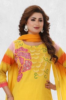 Picture of Stunning Designer Straight Cut Suit for Haldi, Sangeet, and Parties