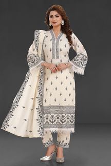 Picture of  Lovely Designer Straight Cut Suit for Festivals, Sangeet, and Parties