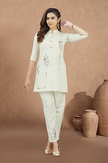 Picture of  Attractive Beige Designer Co-Ord Set for Sangeet and Parties