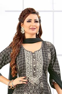 Picture of  Exquisite Designer A-Line Suit for Sangeet and Parties