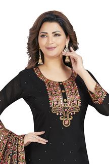 Picture of   Breathtaking Designer Straight Cut Suit for Sangeet and Parties
