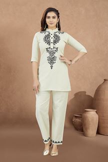 Picture of  Smashing Beige Designer Co-Ord Set for Sangeet and Parties