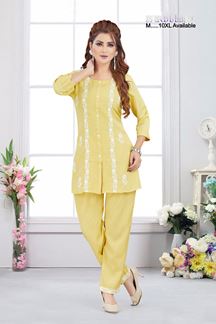 Picture of  Breathtaking Lemon Designer Co-Ord Set for Haldi, Sangeet, and Parties