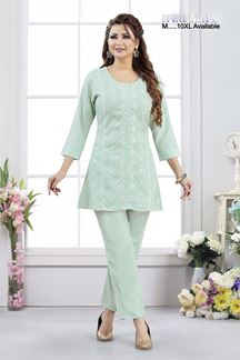 Picture of  Spectacular Pista Designer Co-Ord Set for Mehendi, Sangeet, and Parties