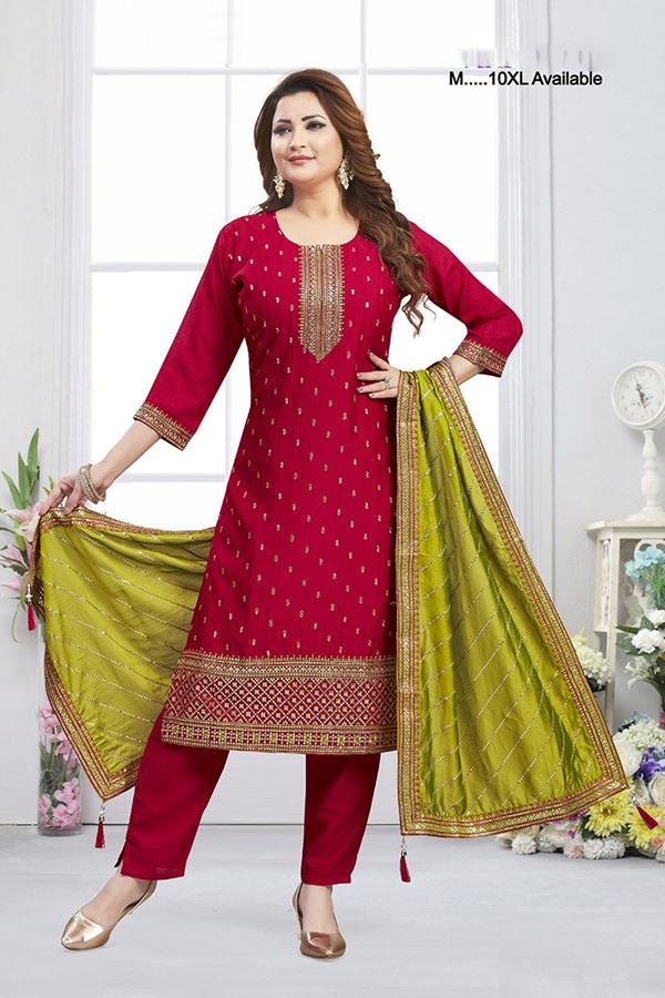 Picture of  Exquisite Designer Straight Cut Suit for Festivals, Sangeet, and Parties