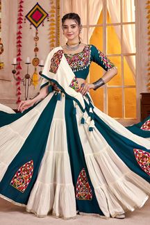 Picture of  Charming Viscose Cotton Designer Navratri Lehenga Choli for Garba Dance and Festival Celebrations