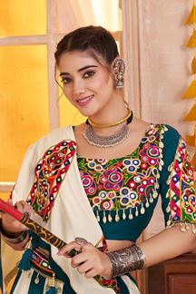 Picture of  Charming Viscose Cotton Designer Navratri Lehenga Choli for Garba Dance and Festival Celebrations