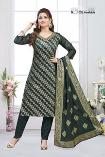 Picture of  Heavenly Designer Straight Cut Suit for Mehendi, Sangeet, and Parties