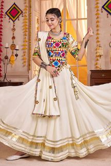 Picture of  Appealing Viscose Cotton Designer Navratri Lehenga Choli for Garba Dance and Festival Celebrations
