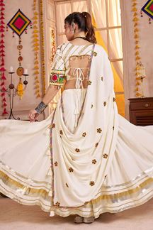 Picture of  Appealing Viscose Cotton Designer Navratri Lehenga Choli for Garba Dance and Festival Celebrations