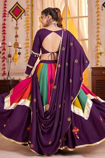 Picture of  Captivating Viscose Cotton Designer Navratri Lehenga Choli for Garba Dance and Festival Celebrations