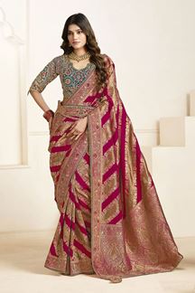 Picture of  Royal Silk Designer Saree for Wedding, Reception, and Sangeet
