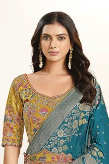Picture of  Classy Silk Designer Saree for Wedding, Reception, and Sangeet