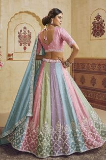 Picture of Trendy Poly Chiffon Designer Bridal Lehenga Choli for Engagement and Reception