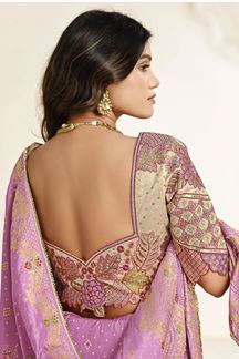 Picture of  Irresistible Silk Designer Saree for Wedding, Reception, and Sangeet