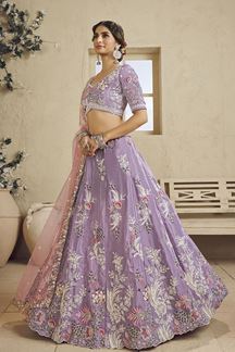 Picture of Surreal Lavender Designer Bridal Lehenga Choli for Engagement, Wedding, and Reception