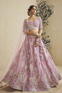 Picture of  Exuberant Pink Designer Bridal Lehenga Choli for Engagement, Wedding, and Reception